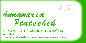 annamaria ptatschek business card